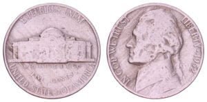 UNITED STATES OF AMERICA 5 cents 1952 / Jefferson Nickel / VF-