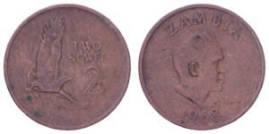 ZAMBIA 2 ngwee 1968 VF