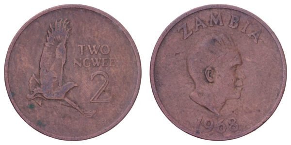 ZAMBIA 2 ngwee 1968 VF