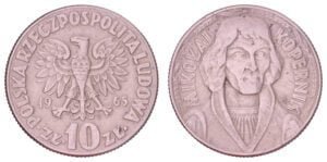 POLAND 10 zlotych 1965 / Mikolaj Kopernik / VF