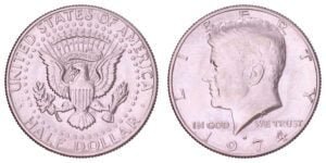 UNITED STATES OF AMERICA 1/2 dollar 1974D / Kennedy Half Dollar / UNC-