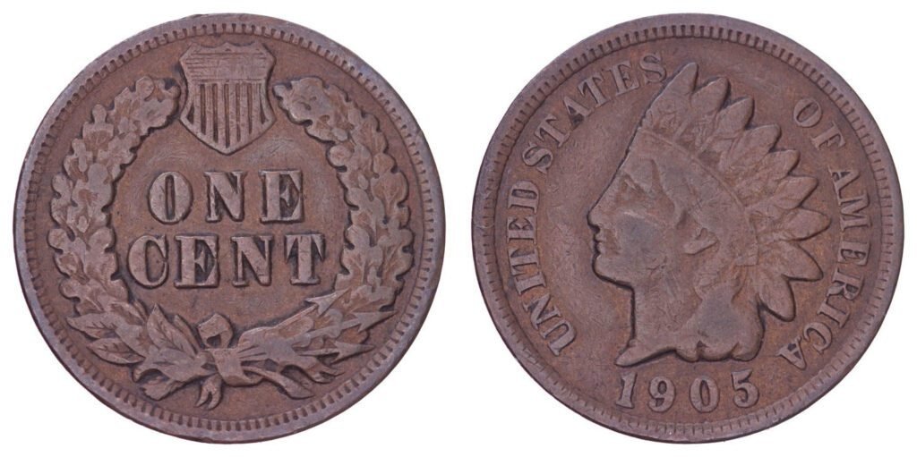 UNITED STATES OF AMERICA 1 cent 1905 / Indian Head Cent / VF