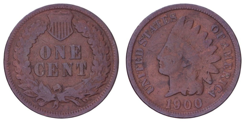 UNITED STATES OF AMERICA 1 cent 1900 / Indian Head Cent / VF