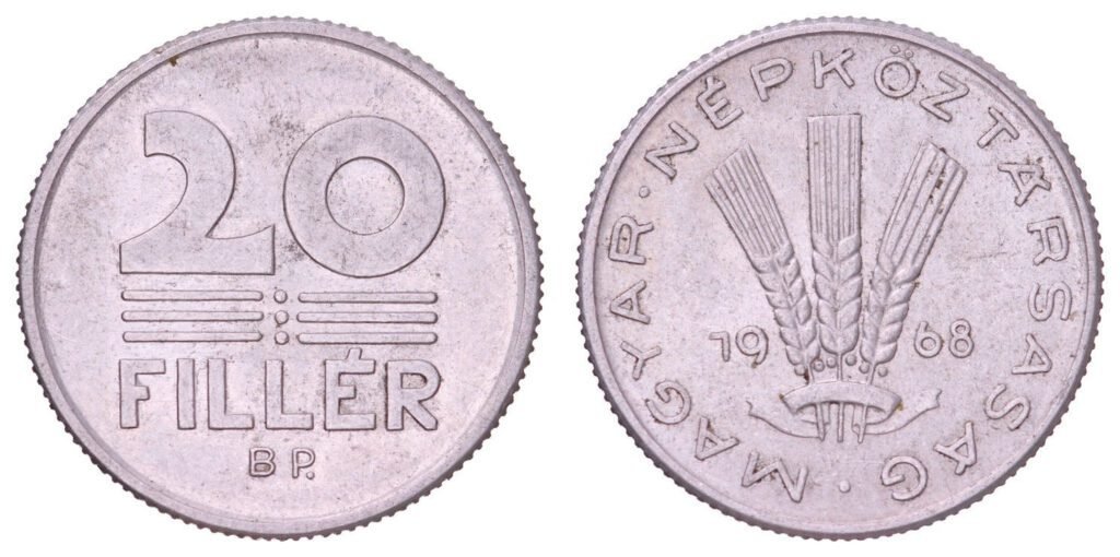 HUNGARY 20 filler 1968 VF+