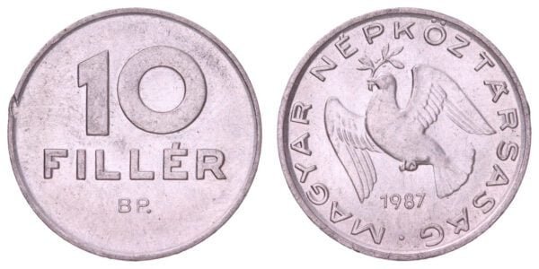 HUNGARY 10 filler 1987 VF