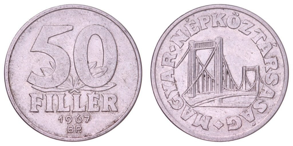 HUNGARY 50 filler 1967 VF