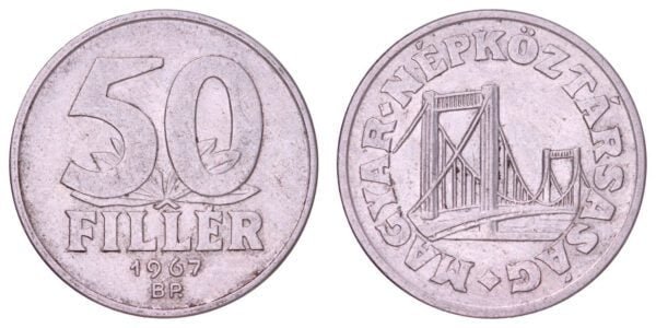 HUNGARY 50 filler 1967 VF