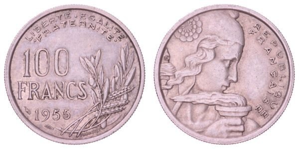 FRANCE 100 francs 1955 VF
