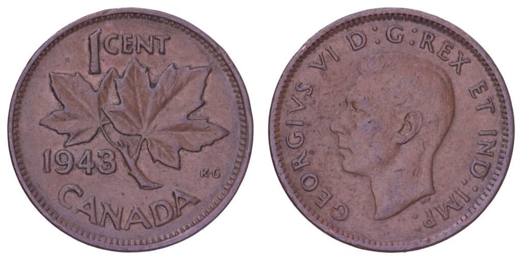 CANADA 1 cent 1943 XF-