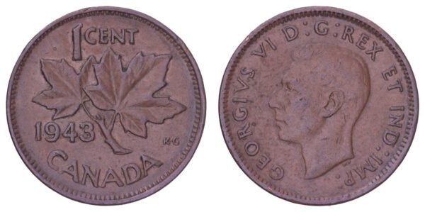 CANADA 1 cent 1943 XF-