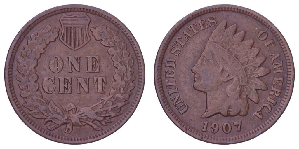 UNITED STATES OF AMERICA 1 cent 1907 / Indian Head Cent / VF