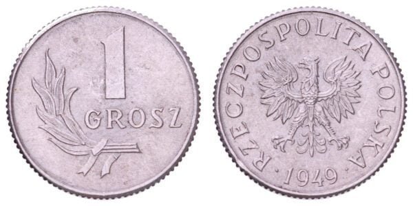 POLAND 1 grosz 1949 XF