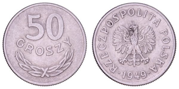 POLAND 50 groszy 1949 VF