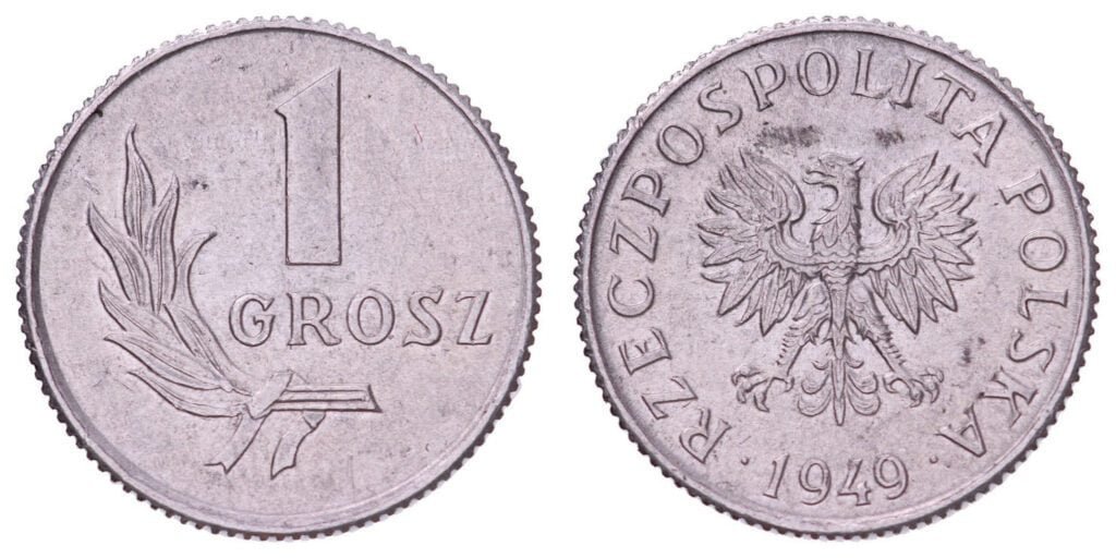 POLAND 1 grosz 1949 XF-