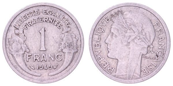 FRANCE 1 franc 1949 VF