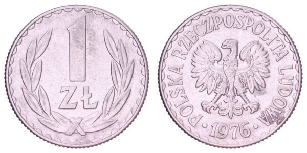 POLAND 1 zloty 1976 VF