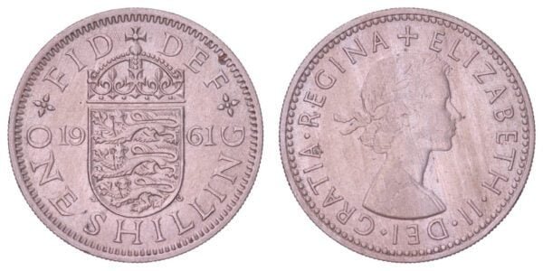 GREAT BRITAIN 1 shilling 1961 / English Shield / XF-