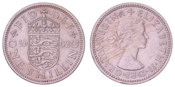 GREAT BRITAIN 1 shilling 1962 / English Shield / VF+