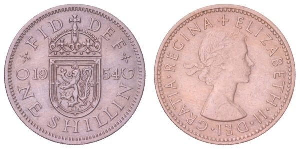 GREAT BRITAIN 1 shilling 1954 / Scottish Shield / VF+