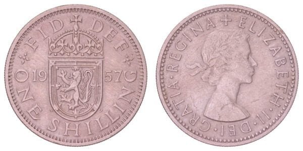 GREAT BRITAIN 1 shilling 1957 / Scottish Shield / VF+