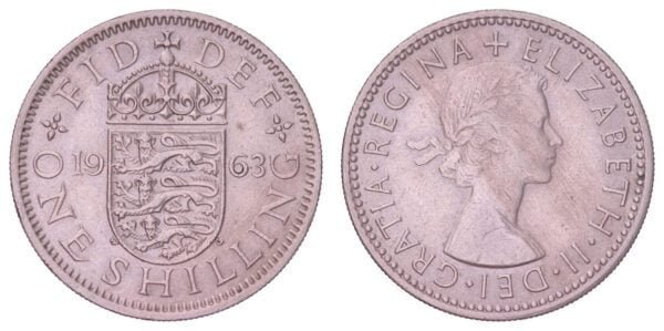 GREAT BRITAIN 1 shilling 1963 / English Shield / VF+