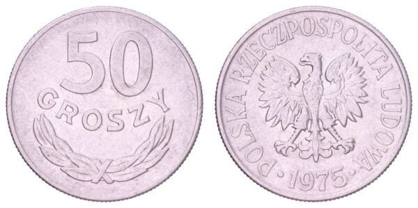 POLAND 50 groszy 1975 VF+