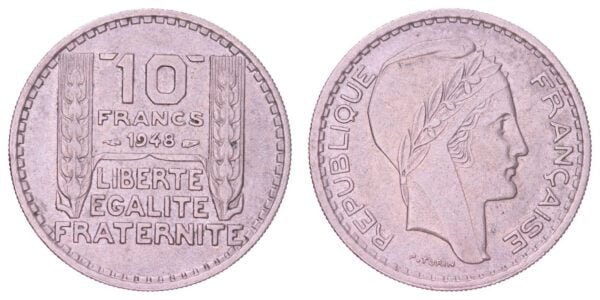 FRANCE 10 francs 1948 VF+