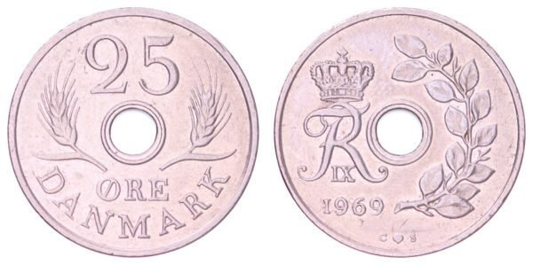 DENMARK 25 ore 1969 VF