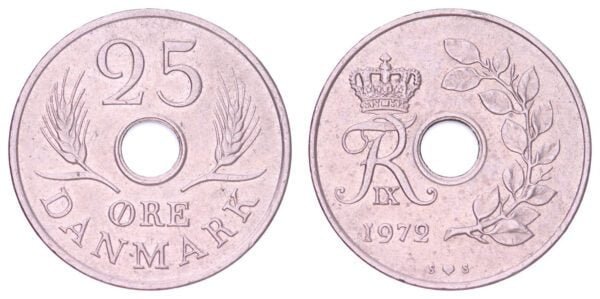DENMARK 25 ore 1972 VF