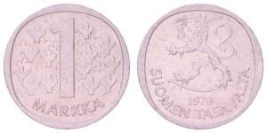 FINLAND 1 markka 1970 VF