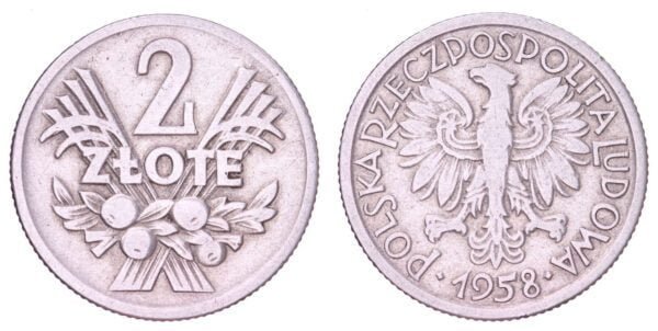 POLAND 2 zlote 1958 VF