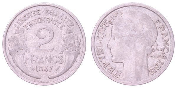 FRANCE 2 francs 1947 VF