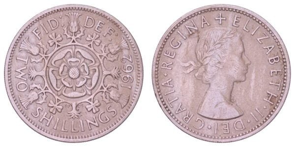 GREAT BRITAIN 2 shillings 1962 VF