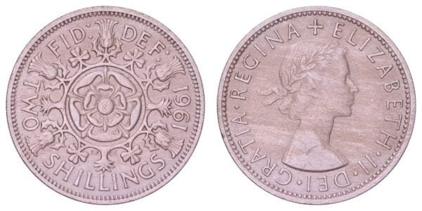GREAT BRITAIN 2 shillings 1961 VF