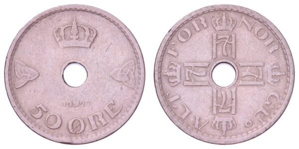 NORWAY 50 ore 1927 VF