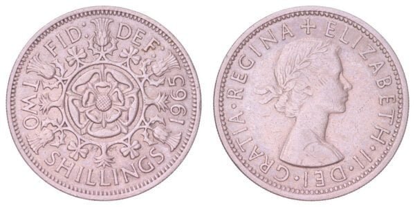 GREAT BRITAIN 2 shillings 1965 VF+