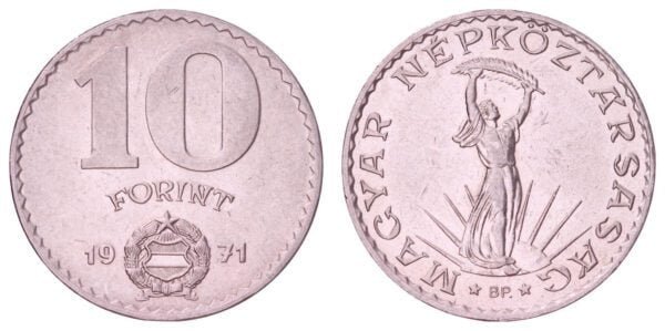 HUNGARY 10 forint 1971 VF+