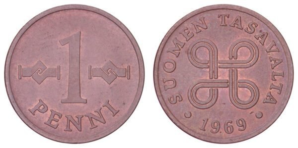 FINLAND 1 penni 1969 VF