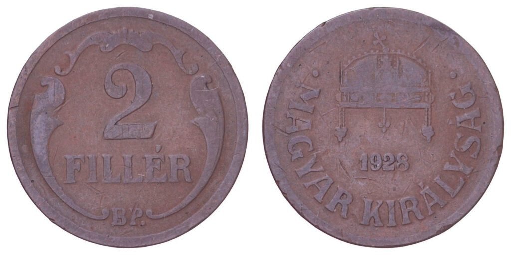 HUNGARY 2 filler 1928 VF