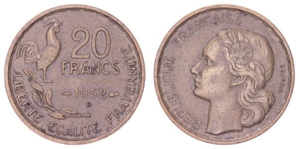 FRANCE 20 francs 1952B VF