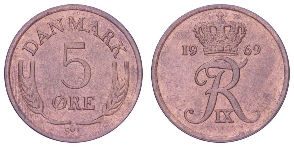 DENMARK 5 ore 1969 XF