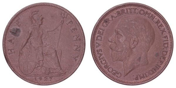 GREAT BRITAIN 1/2 penny 1927 VF