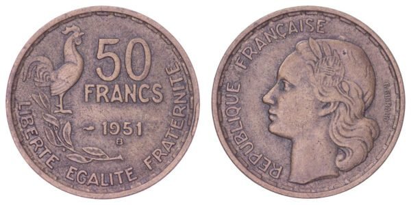 FRANCE 50 francs 1951B VF