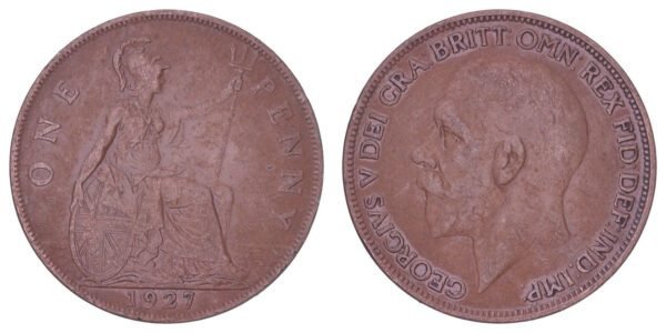 GREAT BRITAIN 1 penny 1927 VF
