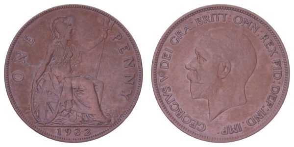 GREAT BRITAIN 1 penny 1932 VF