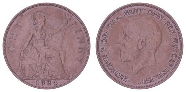 GREAT BRITAIN 1 penny 1934 VF