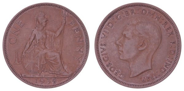 GREAT BRITAIN 1 penny 1939 VF
