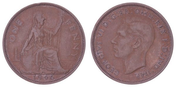 GREAT BRITAIN 1 penny 1946 VF