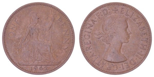 GREAT BRITAIN 1 penny 1962 VF