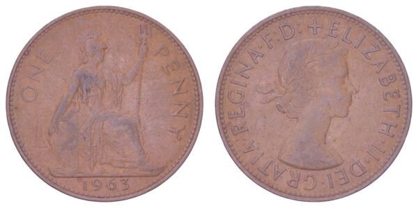 GREAT BRITAIN 1 penny 1963 VF